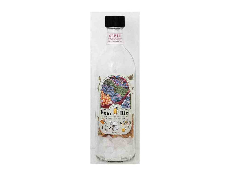 ビアリッチのラベルが貼られたガラスボトル