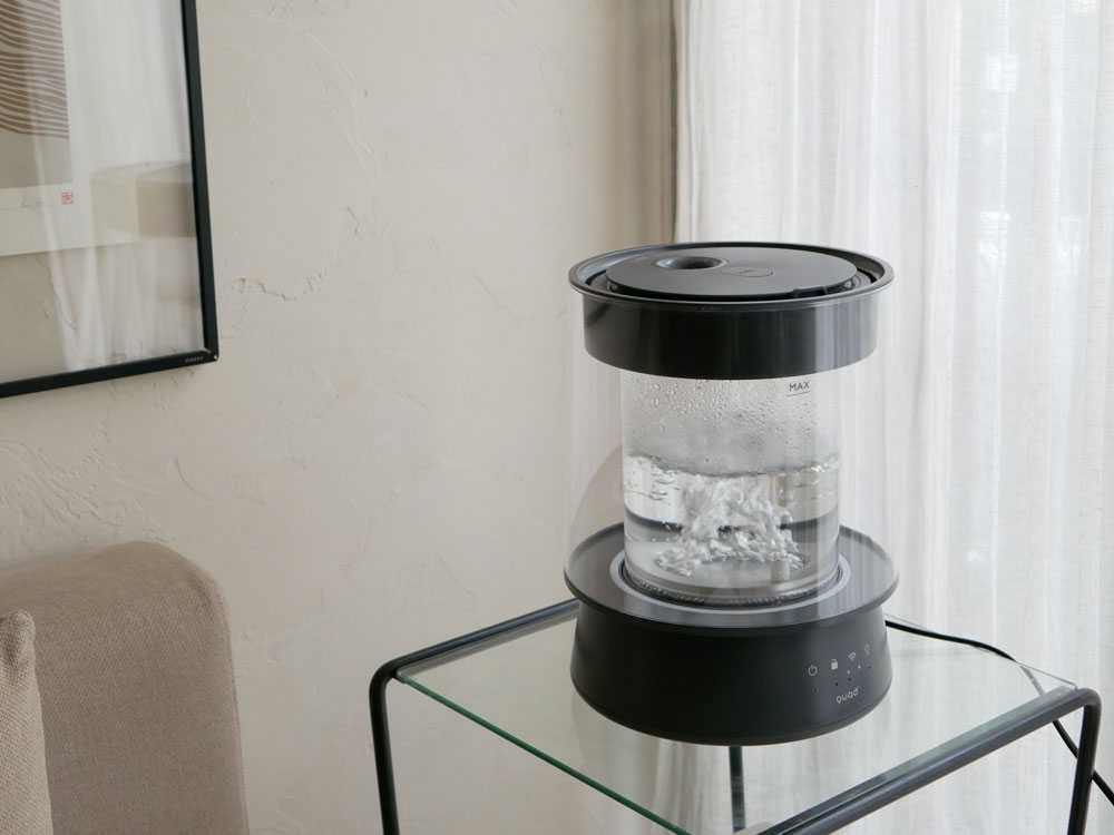 【QUADS/クワッズ】ガラススチーム加湿器