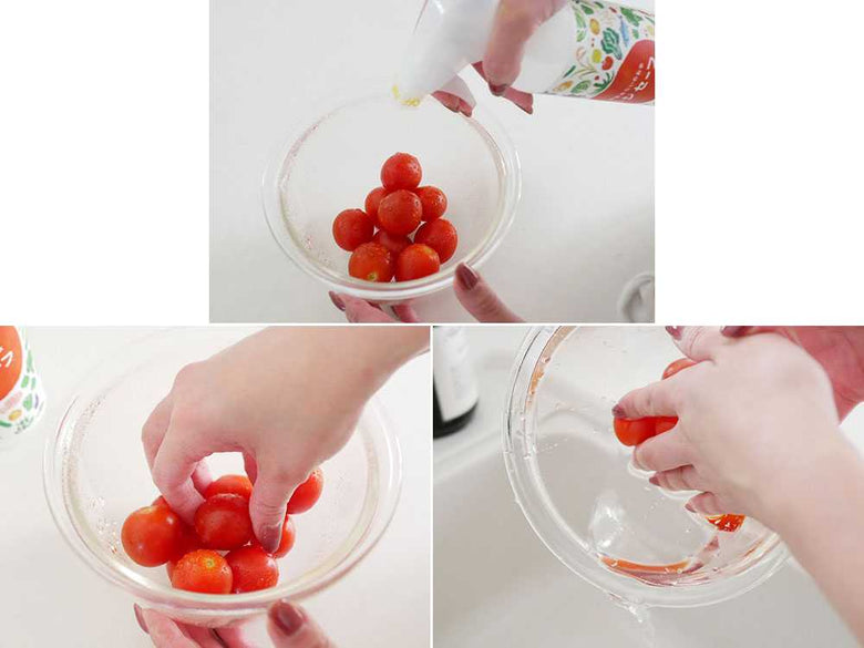 ベジセーフ 野菜あらいの水400ml×1本＋forROOM400ml×2本＋野菜あらいの水1200ml×1本の仕様シーン4