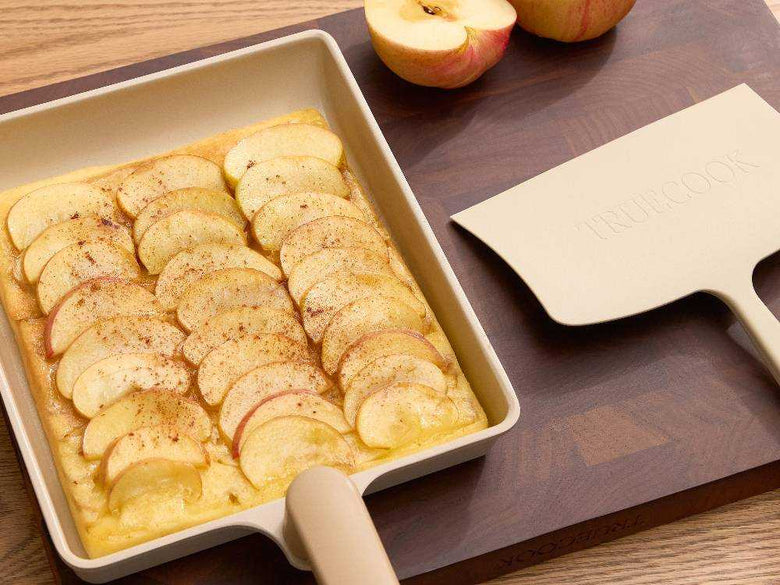 【TRUECOOK/トゥルークック】エッグパン＆フライ返しセット ラージ / ベージュの仕様シーン25