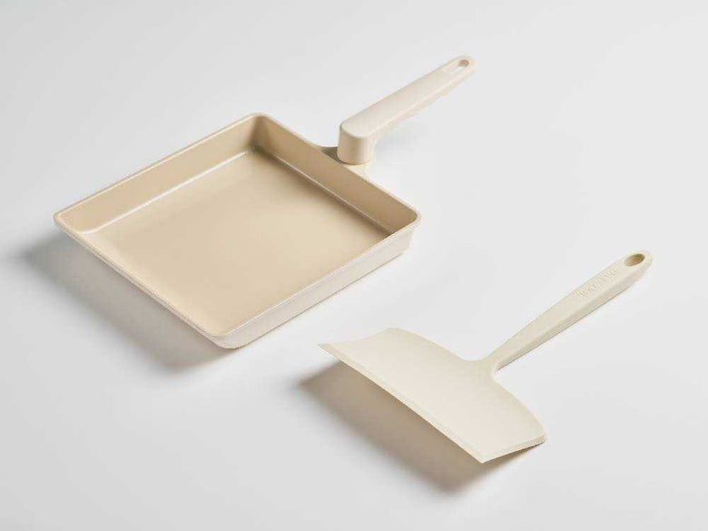 【TRUECOOK/トゥルークック】エッグパン＆フライ返しセット レギュラー / ベージュ＋キレッキレボウルの仕様シーン29