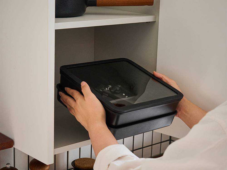 【TRUECOOK/トゥルークック】コンパクトに収納できる四角いフライパンセット