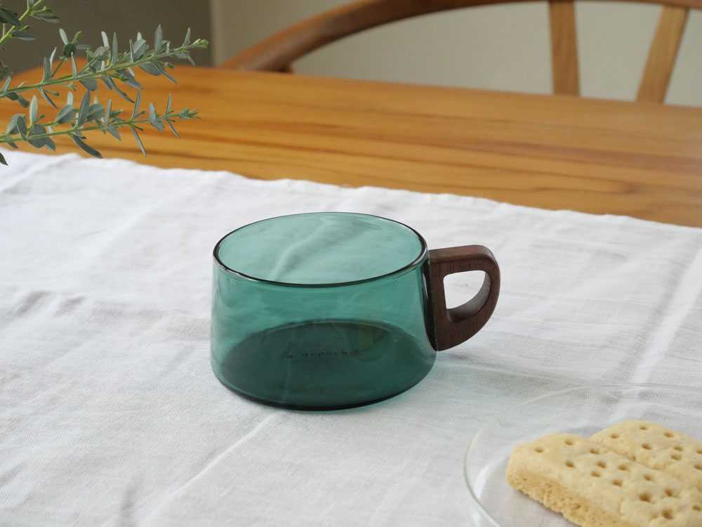 【adepeche/アデペシュ】ガラス×ウォールナットのカップ/カラフェnoon collection
