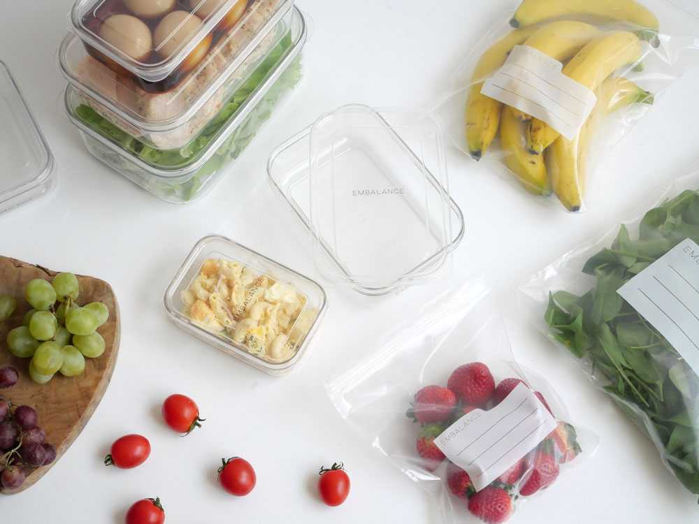 EMBALANCE タッパー ジッパーバッグ セット EMBALANCE/エンバランス】食材を美味しく保つ保存容器 Hinatalife特別