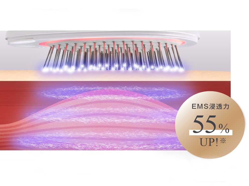 【WAVEWAVE】 頭皮＆髪ケアEMSコンパクトブラシ