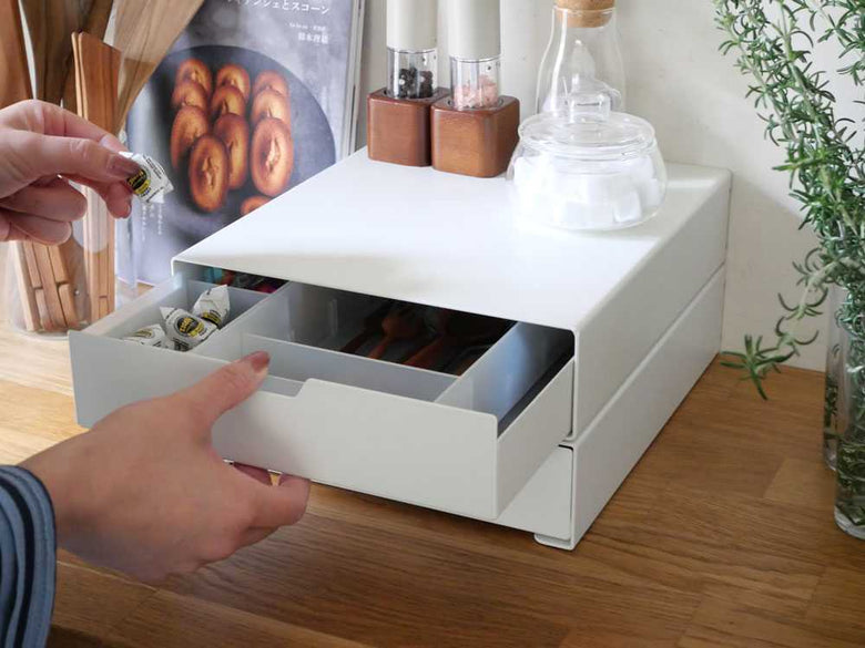 スチール製キッチン家電下収納ラック Sサイズ2点セットの仕様シーン11