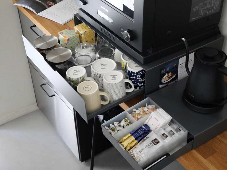 スチール製キッチン家電下収納ラック Sサイズ2点セットの仕様シーン7