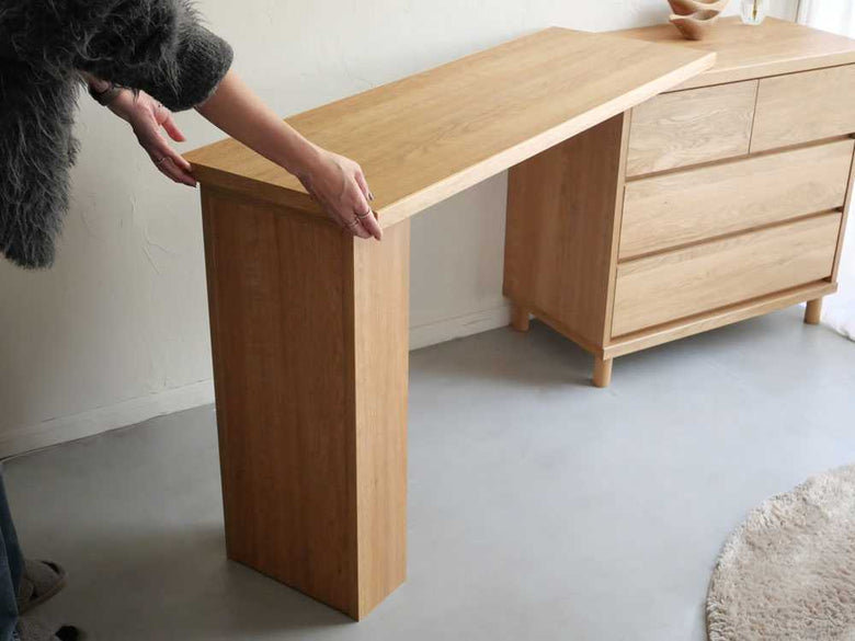 【HT/エイチティー】天然木のチェスト/専用デスク