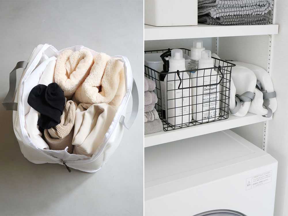 【carewill/ケアウィル】自立する、丸ごと洗えるランドリーバッグ