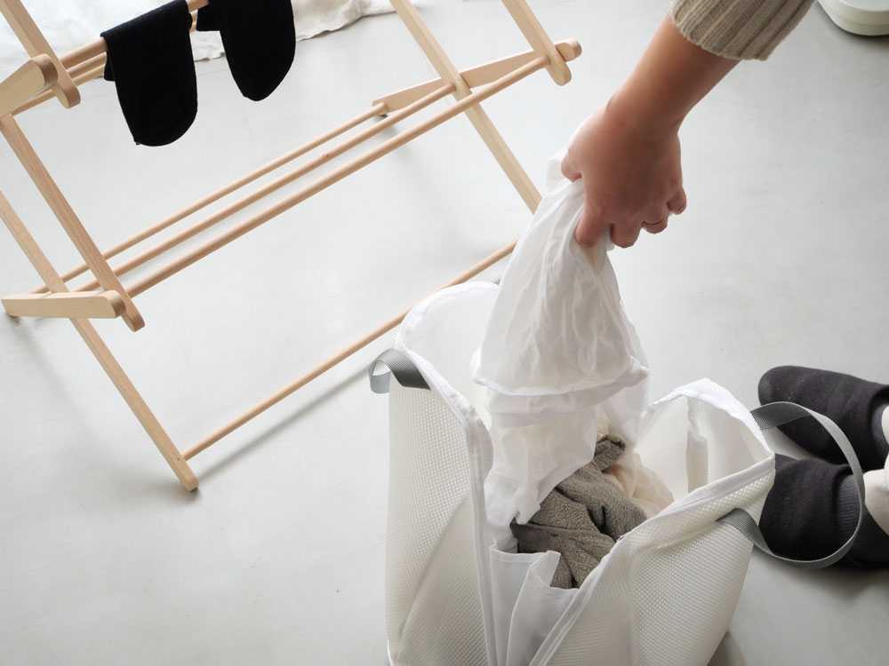 【carewill/ケアウィル】自立する、丸ごと洗えるランドリーバッグ