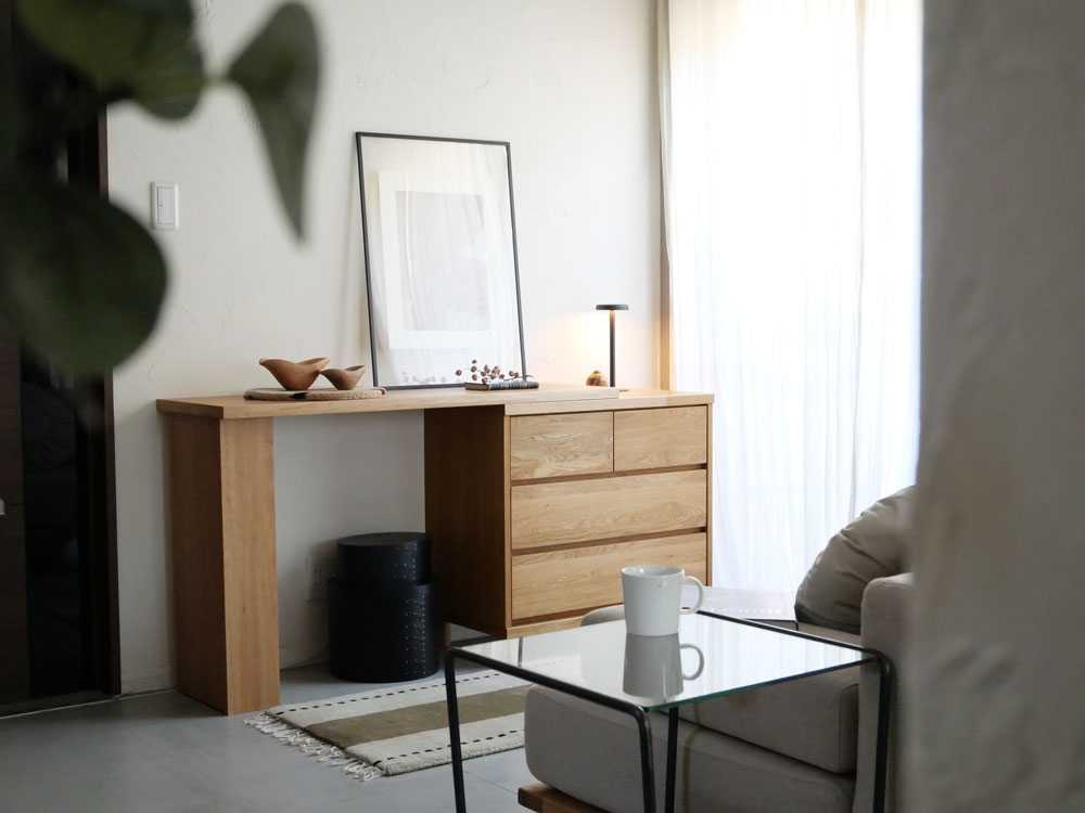 【HT/エイチティー】天然木のチェスト/専用デスク