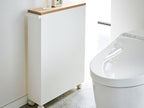 スリムハンドル付き木製トイレラック