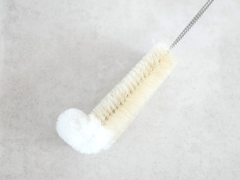 天然木とステンレスの冷水筒用洗いブラシ