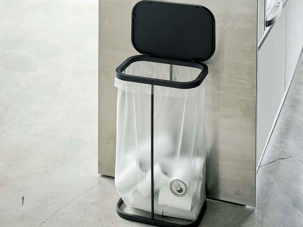 LUCE製銀色の分別ゴミ袋ホルダー