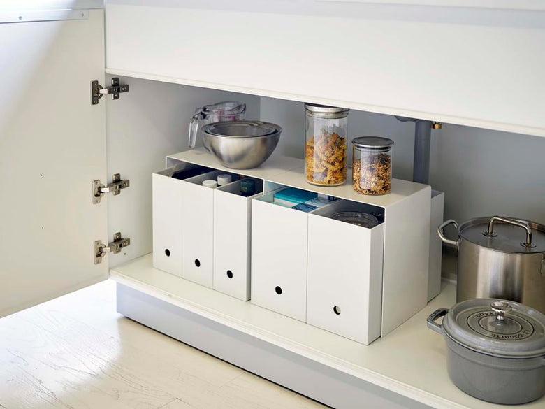 タワー収納ボックス上ラック2個組、キッチン用