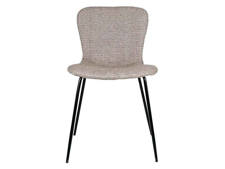 ヘリンボーン柄ネイビーブラウンのジップチェア