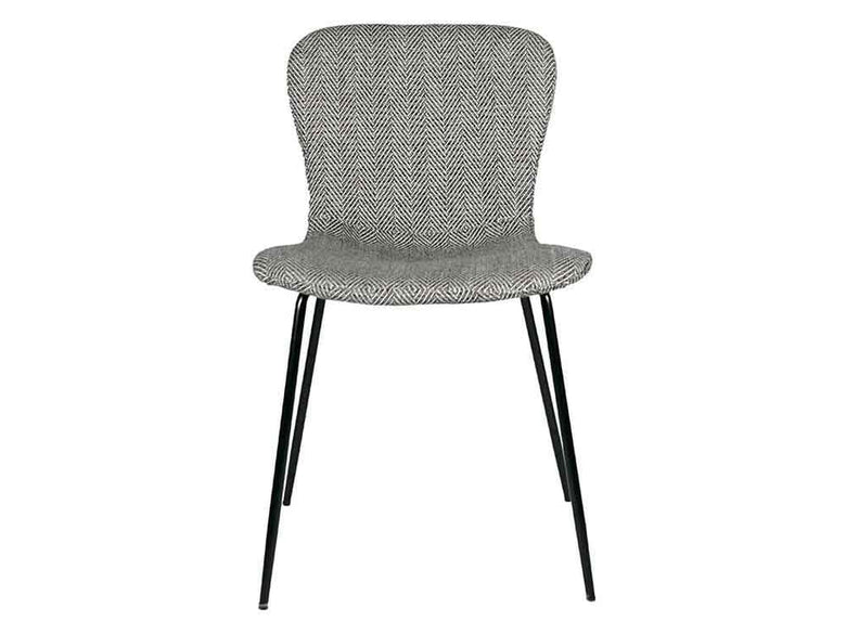 黒のアデペシュヘリンボーン柄ZIPデザインチェア