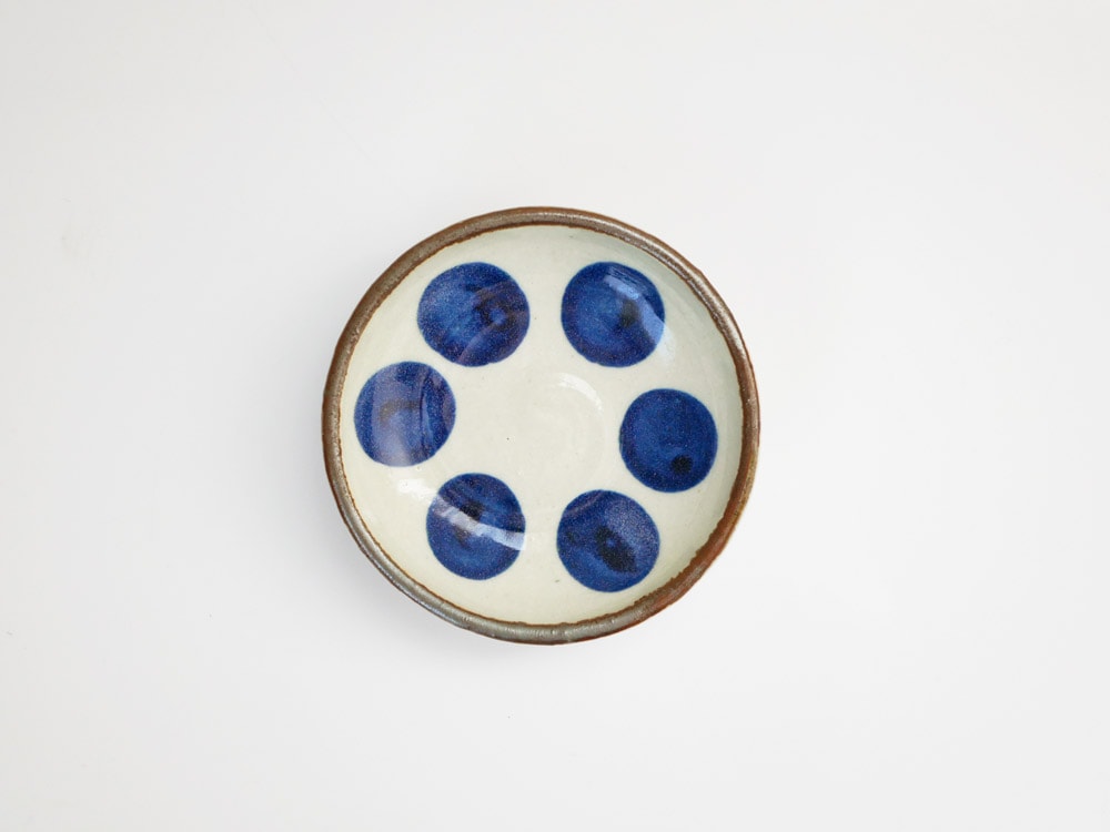 アデペシュの青白陶器豆皿