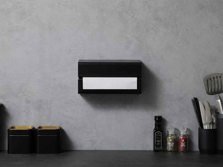 マット仕上げの壁掛けペーパータオルケース