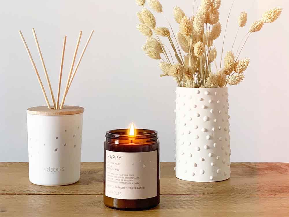 FARIBOLESアロマキャンドル入りメイソンジャー