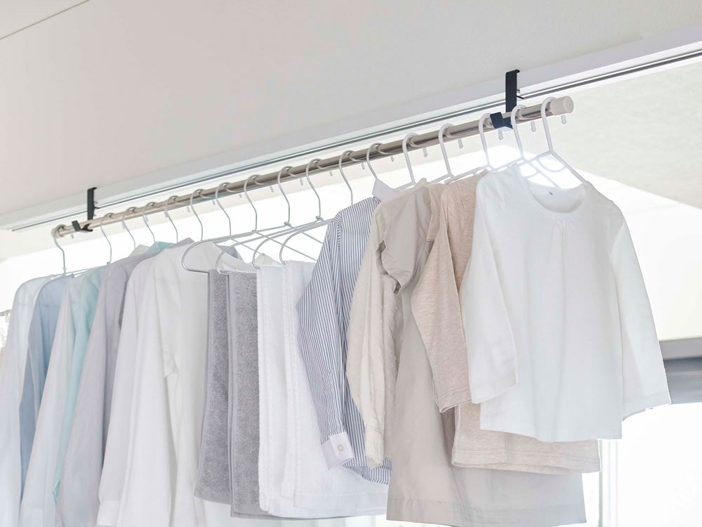 室内用物干しポールホルダー2個セット