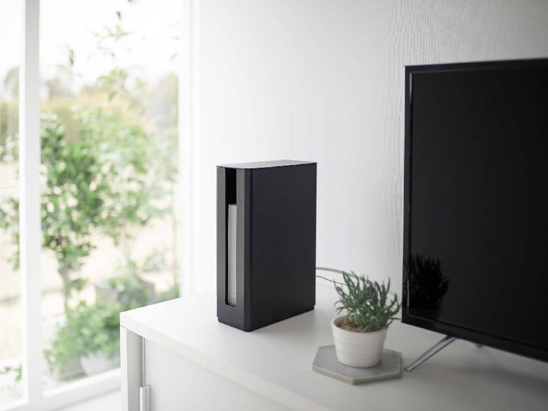 スマート重ねられるルーター収納ケース ブラック