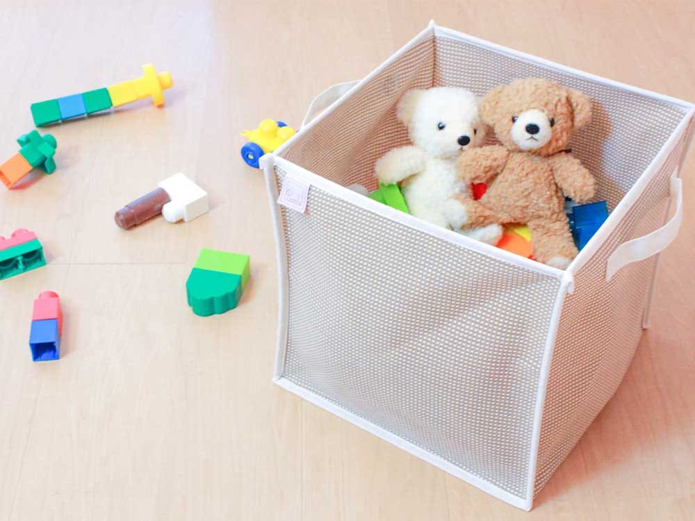 ベビー用おもちゃ収納バスケット