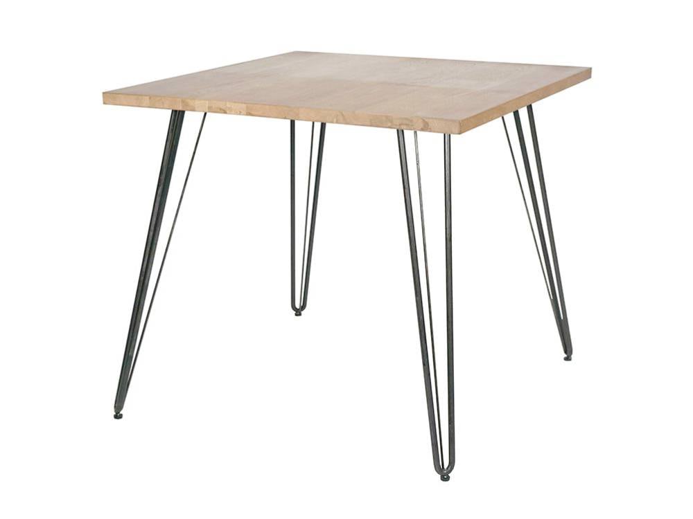 アデペシュ製オークとアイアン脚のダイニングテーブル