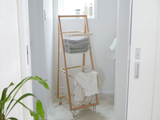 二段バスケット付きマッシュキャリーワゴンL