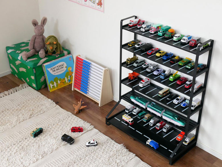 towerタワーのミニカー＆レールトイラックの配置