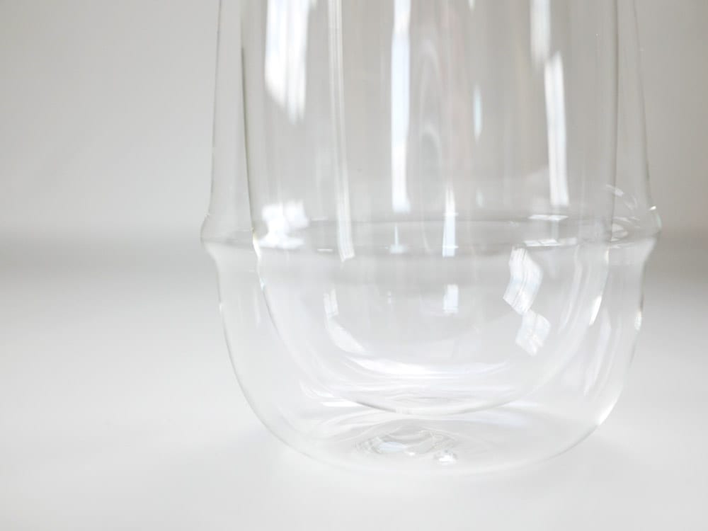 キントーKRONOSダブルウォールのコーヒーカップとアイスティーグラス