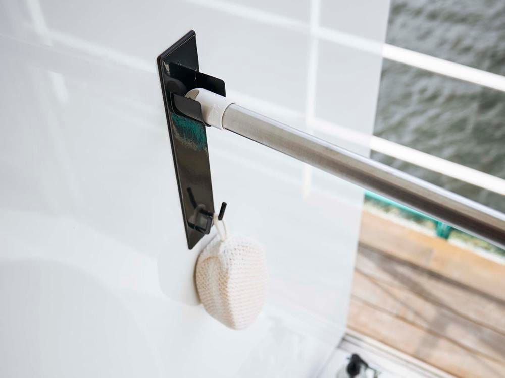 マグネット式バスルーム物干し竿ホルダー2個セット