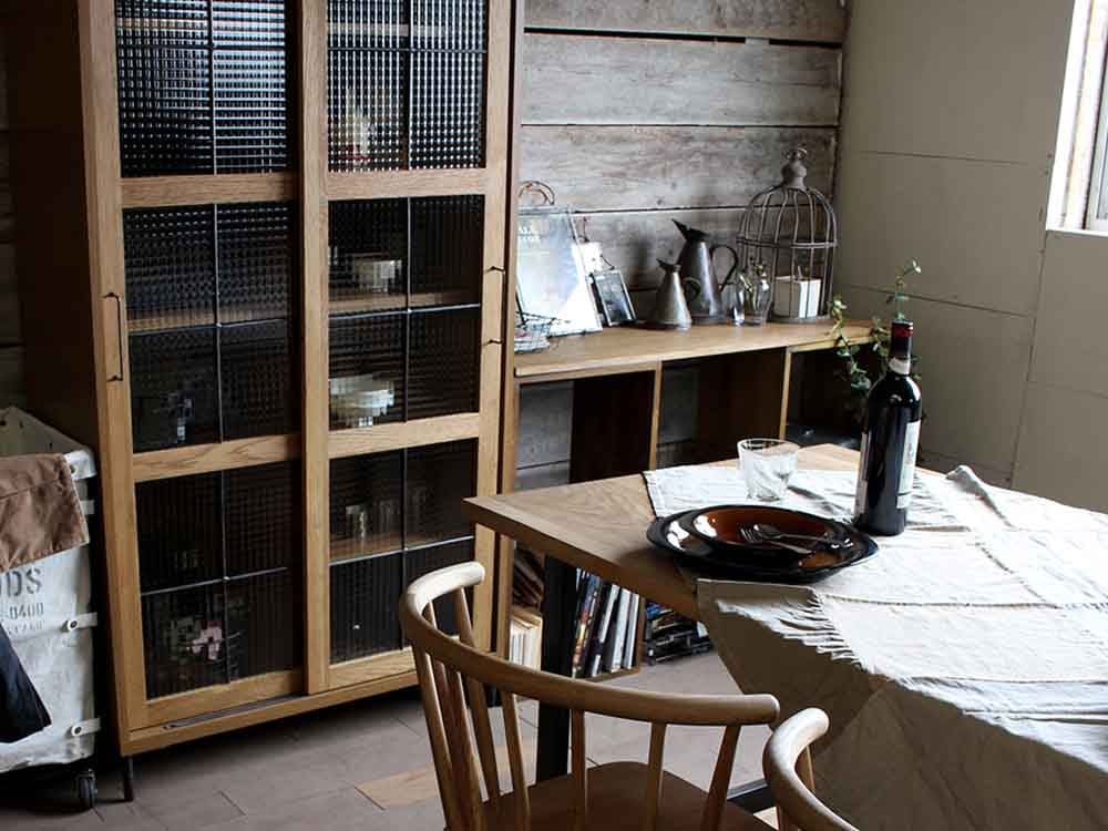 オーク木製スライドガラスキャビネット