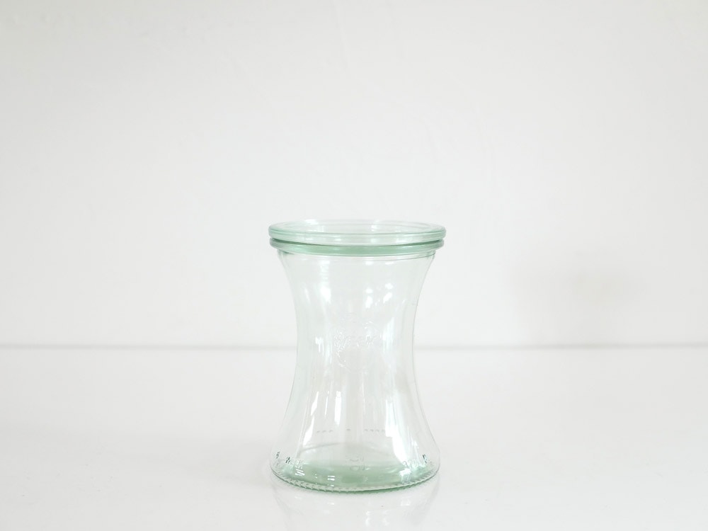 WECKデリカテッセンの透明ガラスキャニスター