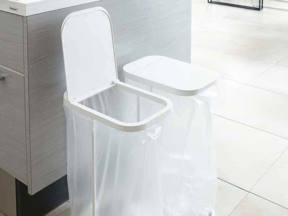 ルーチェ分別ゴミ袋ホルダーのスチール製横開きタイプ