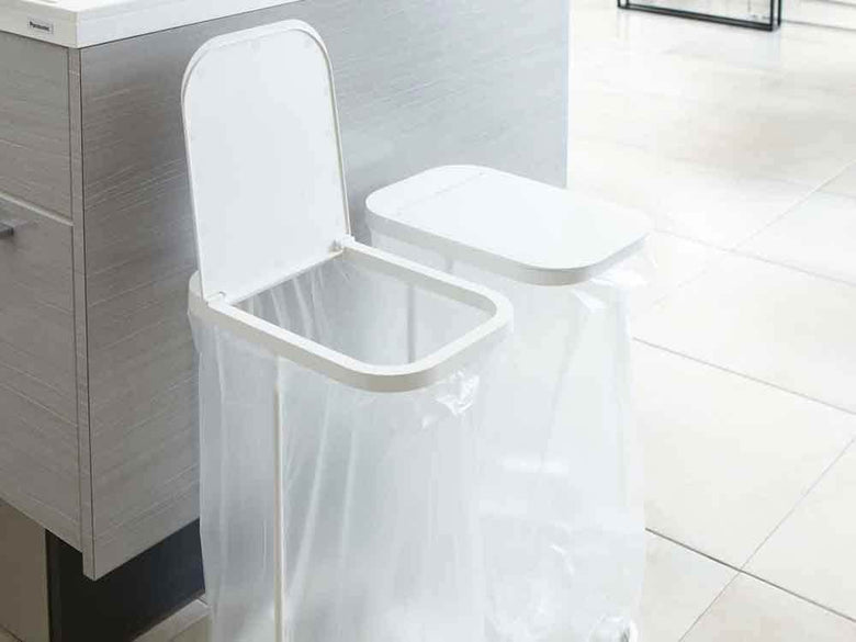 ルーチェ分別ゴミ袋ホルダーのスチール製横開きタイプ