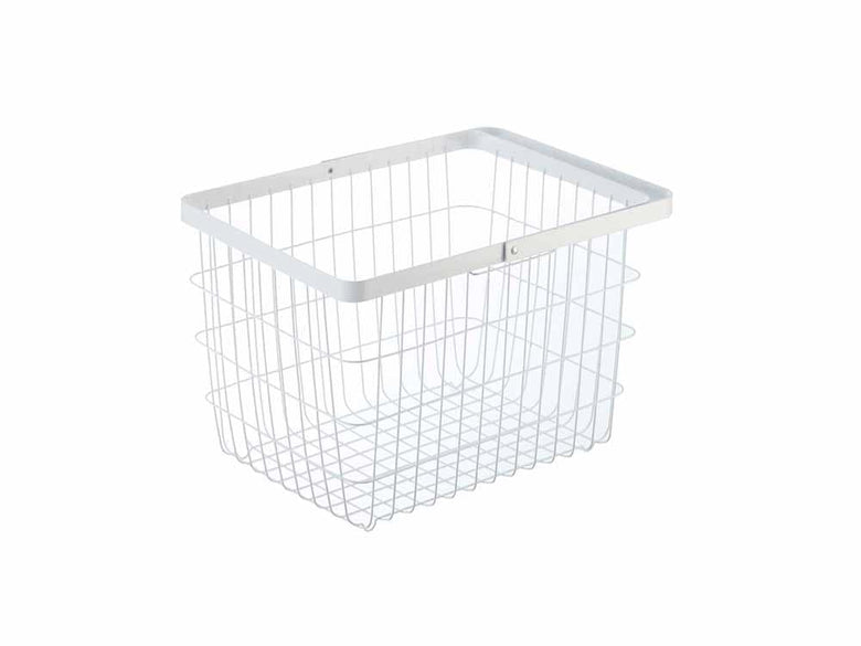 ヤマザキ製タワートスカランドリーワイヤーバスケット、スチール製の収納用バスケット