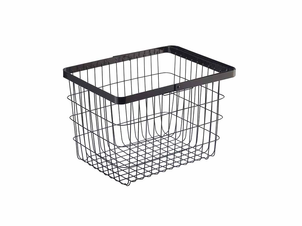 Yamazaki/towerのスチール製ランドリーワイヤーバスケット、洗濯物の収納に適したデザイン