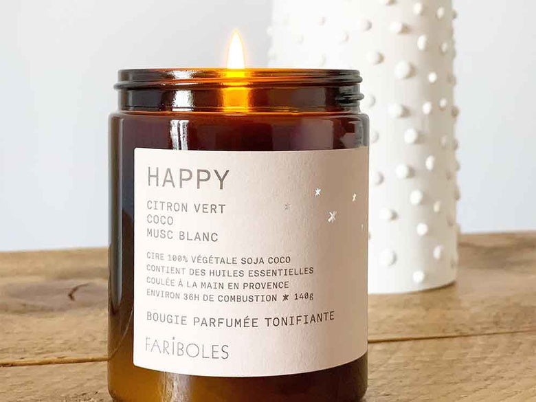 FARIBOLESのアロマキャンドルとメイソンジャー