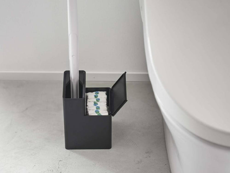 替えブラシ収納付き流せるトイレブラシスタンド