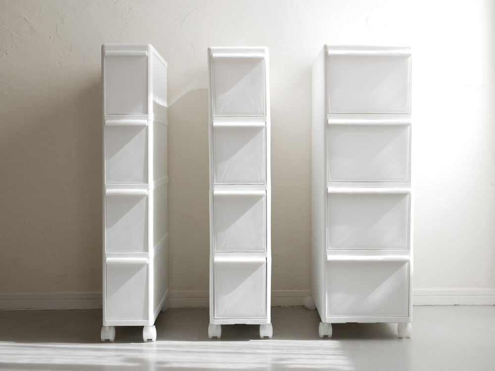 ライクイット スリムストレージ4段 キャスター付き