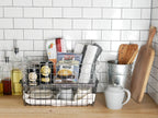 POSH LIVINGスタッキングバスケットが並ぶキッチン収納