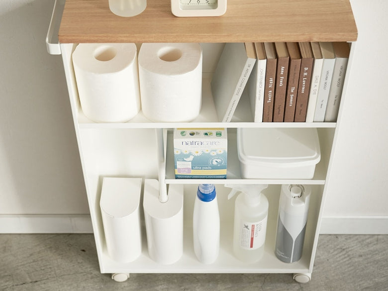 ハンドル付きスリムトイレラック