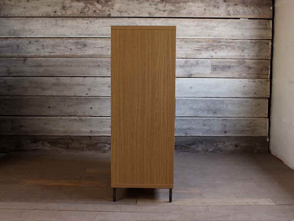 ブラウン木製スライドガラスキャビネット