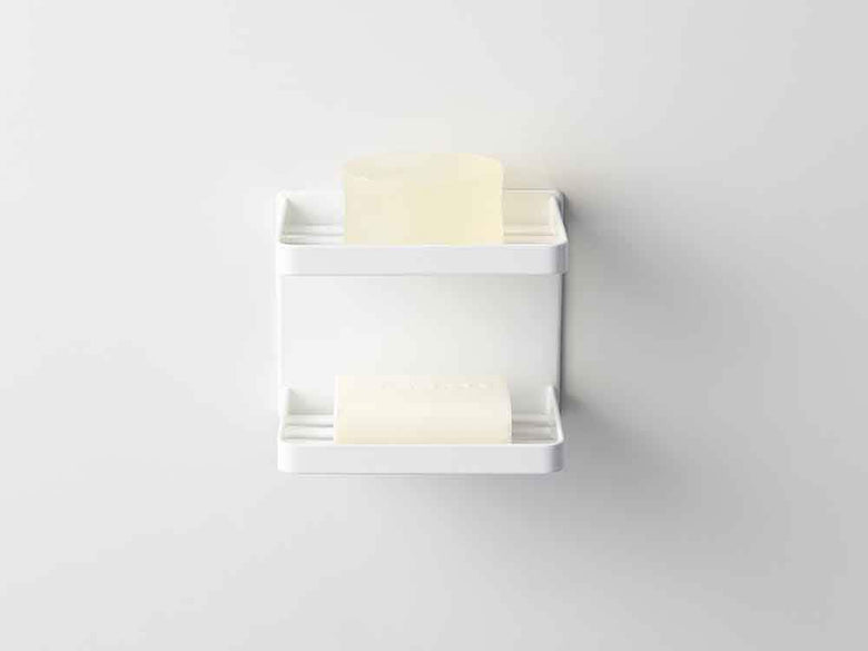 tower製マグネット2段バスルーム用ソープトレー