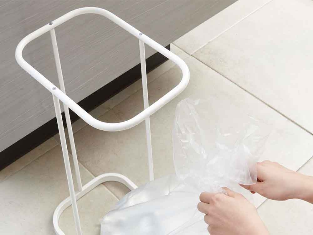 プラスチック製ハンドル付きルーチェ分別ゴミ袋ホルダー