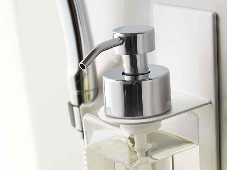 白いマグネット式石鹸ディスペンサーホルダー