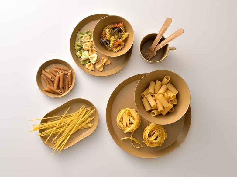 ideacoのバンブーメラミン製楕円形プレート