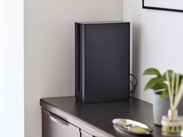 スマートブランドの黒ルーター収納ケース 重ねて収納可能