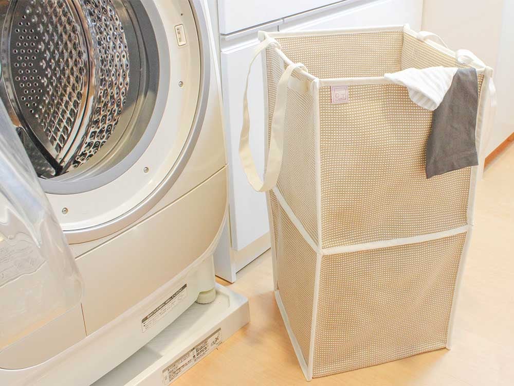 PiatToのコットン製洗濯用バスケット